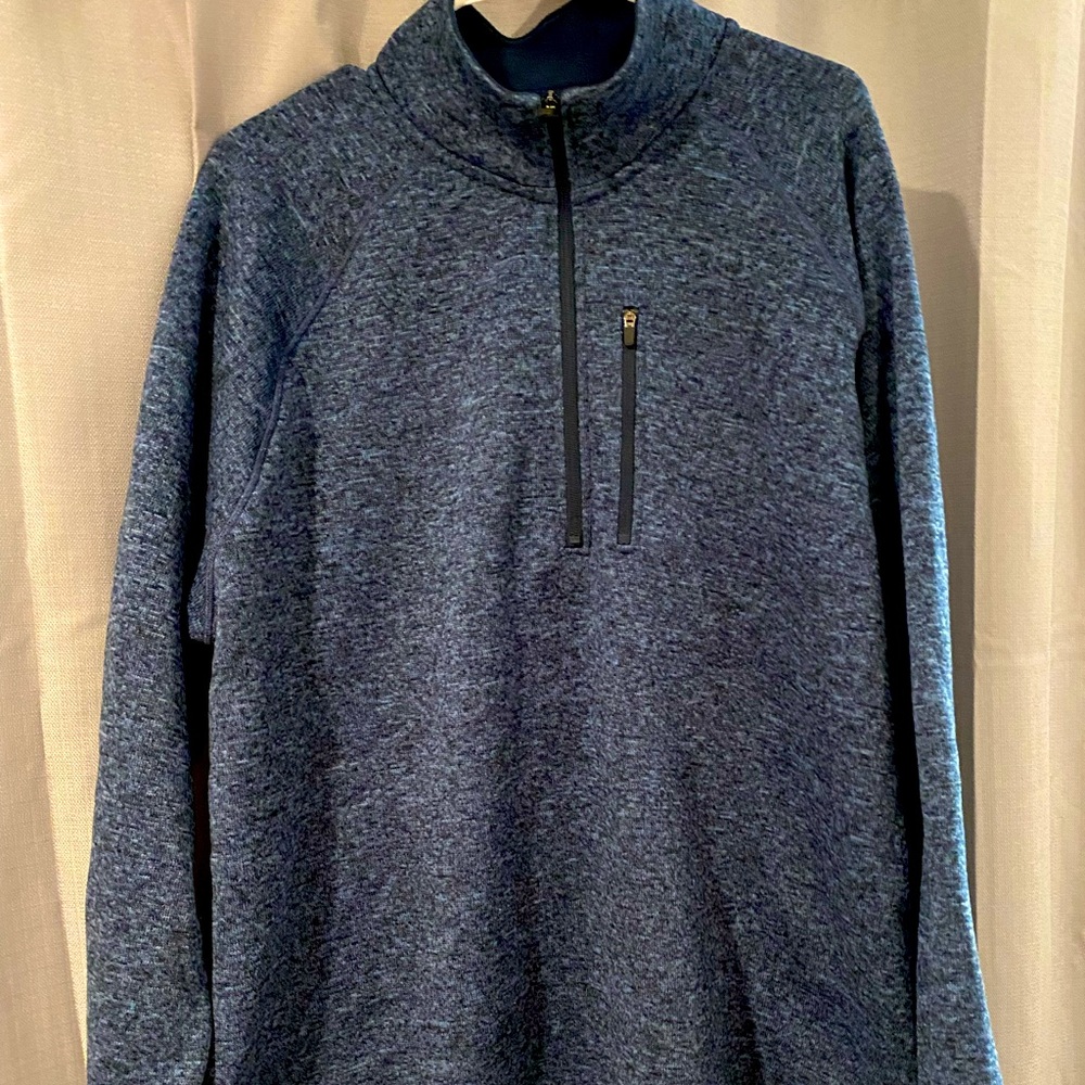 Eddie Bauer navy blue quarter zipper